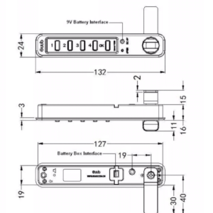 Dimensions of Guub lock p122