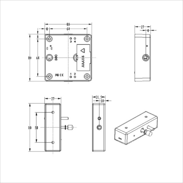 OJI KRS80-36SF Cabinet Lock